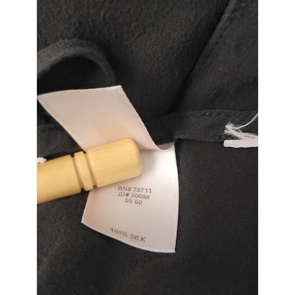 Victorias Secret Midi Slip Dress M 100% SILK Sheer Scoop Neck Strappy Open Back - Picture 13 of 13